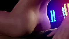 Abspielen 3D Hentai Babe mit großem Hintern reitet Monsterschwanz in der Öffentlichkeit