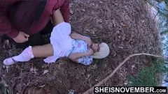 Abspielen Spread Eagle Schwarze Stieftochter wird im Wald als Missionarin gefickt: Blondes Ebenholz Fauxcest Sheisnovember