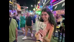 Oynat Street Pickup Teen Katty West anal ve yüz için nakit alır