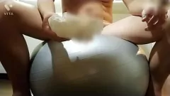 Play Trying Masturbation on a Balance Ball: A Sexy Ejaculation Adventure